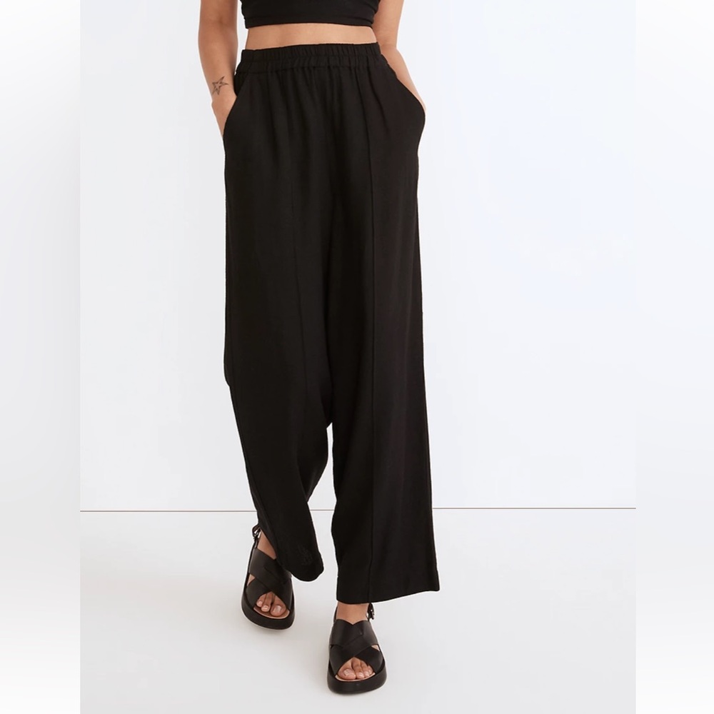 NWT Madewell Tall Breezewoven Pull-On High-Rise Straight Pants